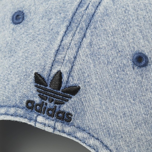 ADIDAS Originals Trefoil Blue Denim Hat Strapback - Picture 4 of 6